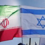 Foto: Foto Kolase Bendera Israel dan Iran. (AP Photo)