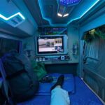 Ilustrasi Interior Ruangan Sleeper Bus