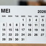 Ilustrasi Kalender Bulan Mei 2026